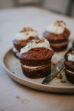 yummy carrot cake on a plate