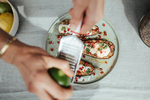 Lebanese eggplants with crunchy savoury granola