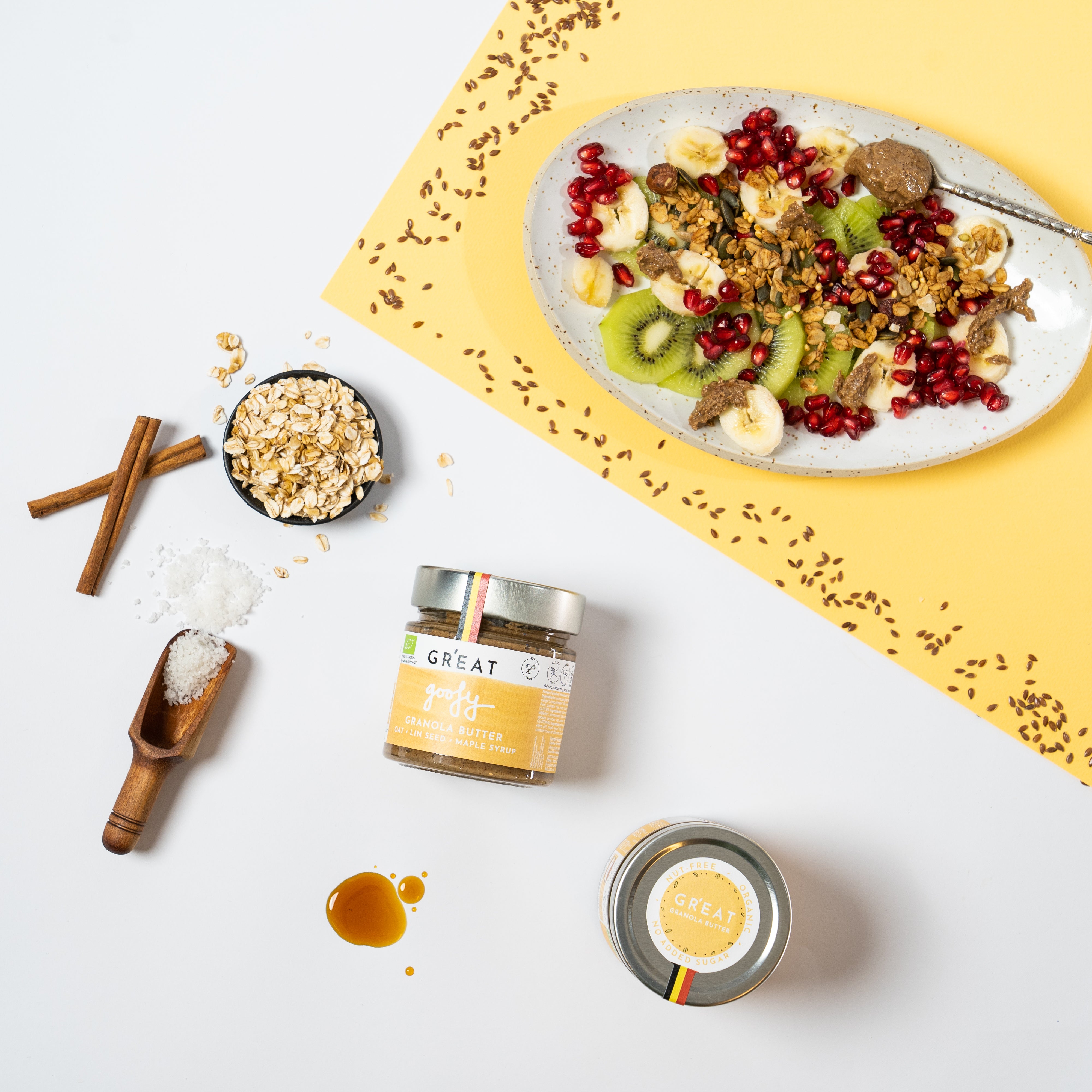Granola butter GOOFY - haver, lijnzaad, ahornsiroop